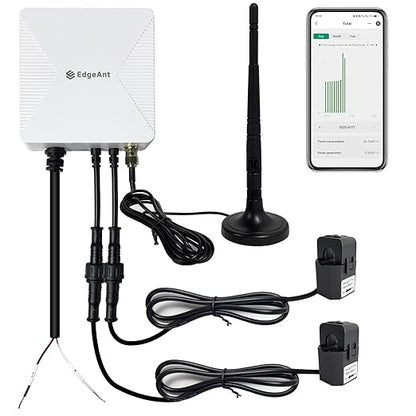 WiFi Energy Monitor with 2 * 80A Clamps, Real-Time Electricity Tracking, Smart Home Power Management, WiFi Meter Solar/Net Metering, Home Energy Automation and Control