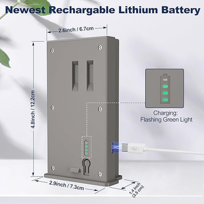 Lesaps 4Pack Rechargeable Reveal Lipo Lithium Battery Pack for Trail Camera Reveal X Gen 3.0, 2.0, X Pro 3.0, Pro, X Ultra 3.0, SK, XB, X - Upgraded LED Meter & Solar Charging (4, Battery 4pack)