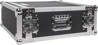 Sound Town 4U PA/DJ Rack/Road Case, 4-Space, with 21" Rackable Depth, Plywood, Metal Ball Corners, Pro Tour Grade Flight Case (STRC-4U)