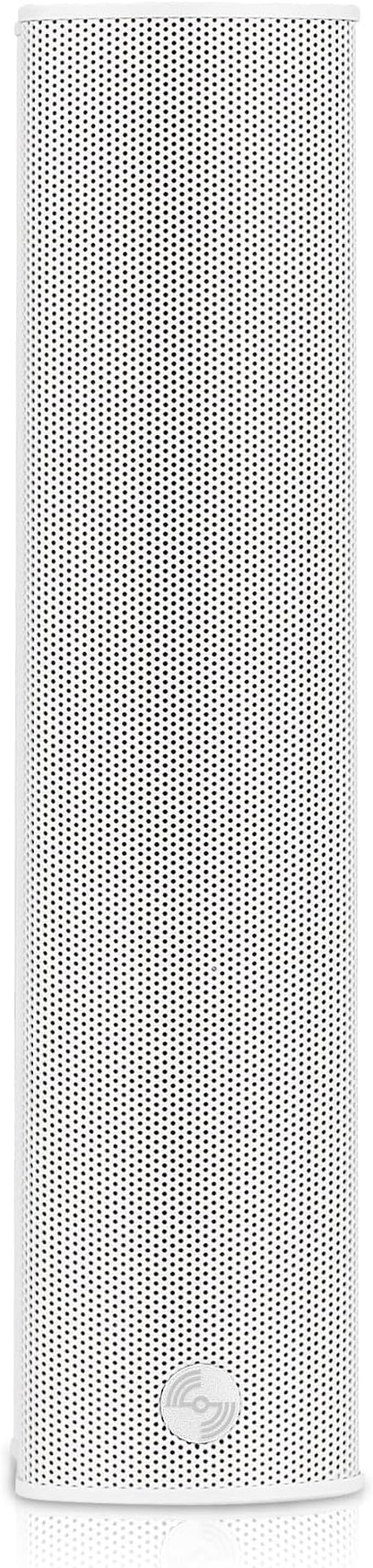 Sound Town Weatherproof Compact Aluminum Line Array Column Speaker with Wall Mount Bracket, 4 x 3 Woofers, 2 x 1.2 Dome Tweeters, White, for Church, Indoor & Outdoor Installation (CARPO-M42W)