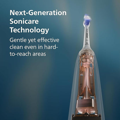 Philips Sonicare 6700 Series Electric Toothbrush - Next-Generation Sonicare Technology, Pressure Sensor, 9 Brushing Settings, SmarTimer, BrushPacer, 21-Day Runtime, Travel Case, Black, HX7411/06