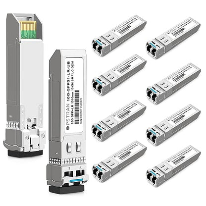 OPSTRAN 10GBASE-LR SFP+ Optical Transceiver Module Compatible with Ubiquiti Unifi UF-SM-10G 10G SFP+ LR 1310nm 10km DDM Duplex LC SMF 10 Pack