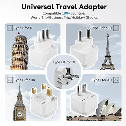 220V to 110V Voltage Converter, 2000W Adapter US to Europe International Travel, Mapambo Universal Voltage Converter (Gray)