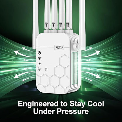 WiFi Extender Signal Booster for Home, AC1900Mbps Dual Band, Covers up to 12880 sq.ft & 105 Devices, New 6X Faster Wireless WiFi Extender with Ethernet Port, WiFi Booster Compatible with All Routers