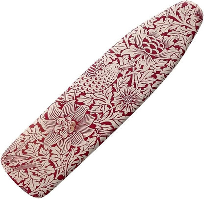 ZCFYGDX Vintage Red Floral Print Ironing Board Cover with Elastic Edge 3 Bottom Nylon Buckle Straps Breathable Resist Scorch Staining Suitable for Size-M Iron Board House William Morris Decor