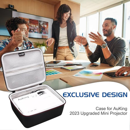 LTGEM Projector Case Compatible with AuKing Projector 2025/2024 Upgraded Mini Projector(Inside: 8.4"x7.2"x3.2"), Case Only