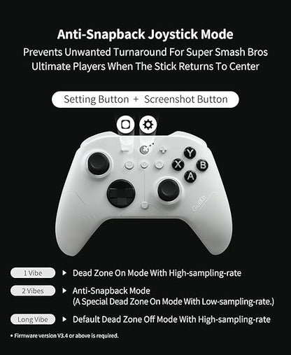 GuliKit ES PRO Fastest Wireless Controller – TMR Anti-Drift&Anti-Snapback Joysticks, Lowest Wireless Latency 3.25ms, Compatible with PC/Switch/Android/Switch 2 Wake-up,30h Battery, Gyro&Turbo for FPS