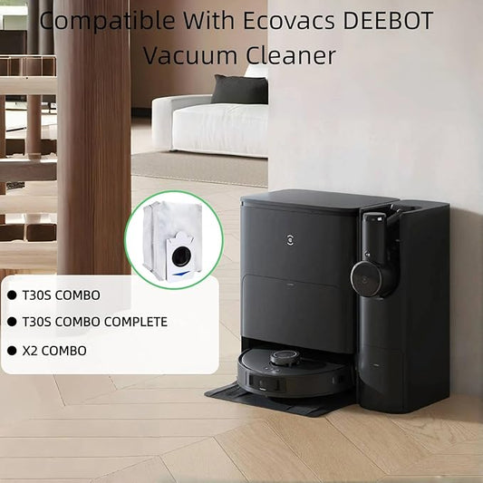 10-pack 3L dust bags, compatible only with Ecovacs DEEBOT X2 COMBO / T30S COMBO / T30S COMBO COMPLETE robot vacuum cleaners (not suitable for other T30 / T30s models)