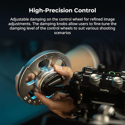 SmallRig Gimbal Control Wheels for DJI RS2 / RS 3 Pro/RS 4 / RS 4 Pro/RS 5 | Intuitive Control | Adjustable Damping | Dual Power Supply, for Heavy Duty Tripod - 4525