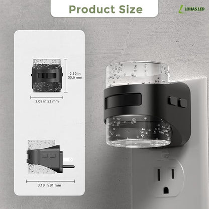 L LOHAS LED Motion Sensor Night Light, Bubble Night Lights Plug into Wall,5CCT Color Temperature Change Night-light,Dimmable Nightlights with Dusk to Dawn Sensor for Rooms Bathroom Hallway