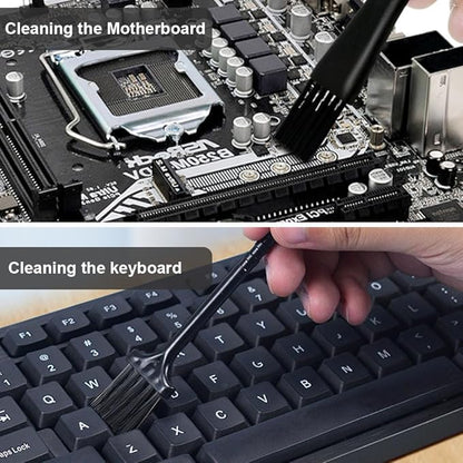 Jstincal Keyboard Cleaner kit, Small Nylon Anti Static Cleaning Tool Computer Keyboard Laptop Cleaning Kit for Electronic Devices Such As Computer Motherboard Fans Dust Removal Tool (10 Pcs)