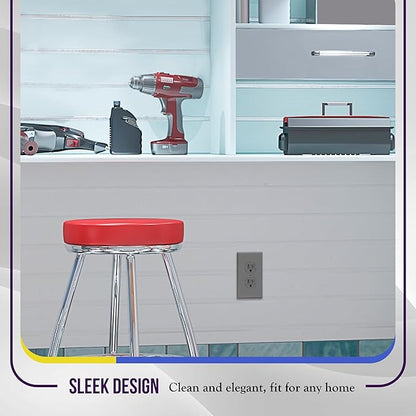 ENERLITES Duplex Receptacle Outlet Wall Plate, Electrical Outlet Cover, Gloss Finish, Mid-Size 1-Gang 4.88" x 3.11", Unbreakable Polycarbonate Thermoplastic, UL Listed, 8821M-GY, Gray