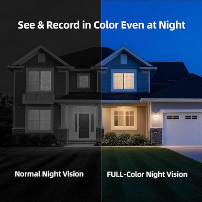 CINMOORE 2.5K Wireless Home Security Cameras Outdoor WiFi, Non-Subscription AI Person Detection, 4MP Color Night Vision, Full Duplex 2-Way Audio, IP66 Waterproof Battery Powered, U.S. AWS Cloud