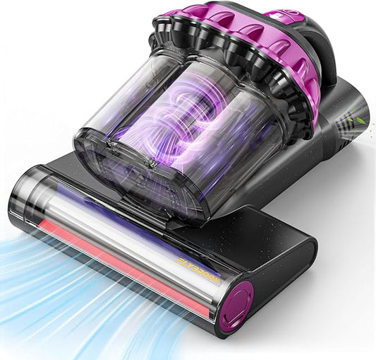 Flybroom Mattress Vacuum Cleaner 550W 18KPa Bed Vacuum Cleaner with Smart Dust Sensor, UV-C Light, 149°F Heat, HEPA Filter, Handheld for Bed Sofa Couch