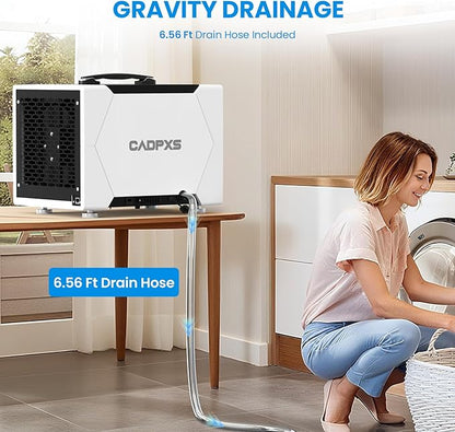 CADPXS Crawl Space Dehumidifier with Drain Hose, 80 Pint Commercial Dehumidifier for Basement, Home Use, Water Damage, Auto Defrost, Memory Start, cETL Certified, Up to 1000 Sq Ft