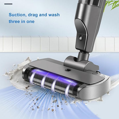 Diydeg Wet Dry Vacuum Cleaner, 550ml Water Tank Spray Automatic Vacuum Mop Electric Hardwood Floor Area Rug Cleaner, Hard Floor Cleaner and Mop