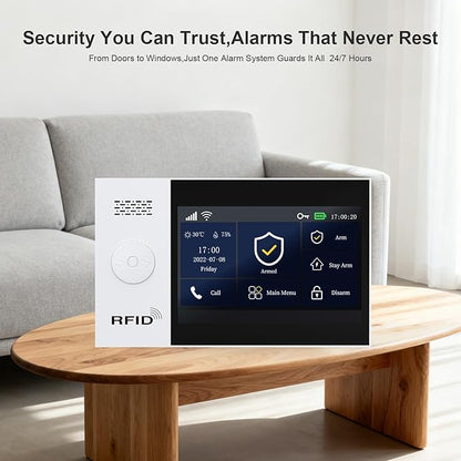 PGST Wireless Door Alarm Systems,DIY Motion Detector,Door Sensors,4G SMS/Tuya App Instant Alerts,Remote,Work with Google&Alexa for Villa,Apartment,Warehouse,Kids Safety,Pets,No Monthly Fee