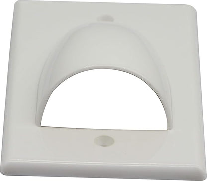 zdyCGTime Bulk Nose Faceplate Wall Plate for Cabling 1 Gang Cable Plate Internal Management Convex Audio Video Cable Pass Through Nose Plate White (2 Pack)