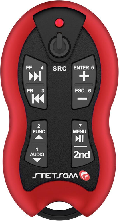 Stetsom SX2 - Universal Remote Control, Infrared, Long Range (1640 ft), 16 Functions, Learning Mode, Compatible with Car Audio Head Units, Home Devices and Video Equipment