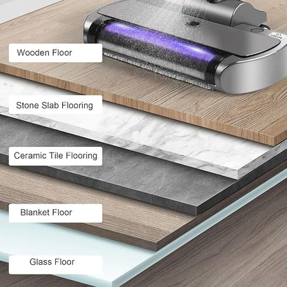 Diydeg Wet Dry Vacuum Cleaner, 550ml Water Tank Spray Automatic Vacuum Mop Electric Hardwood Floor Area Rug Cleaner, Hard Floor Cleaner and Mop