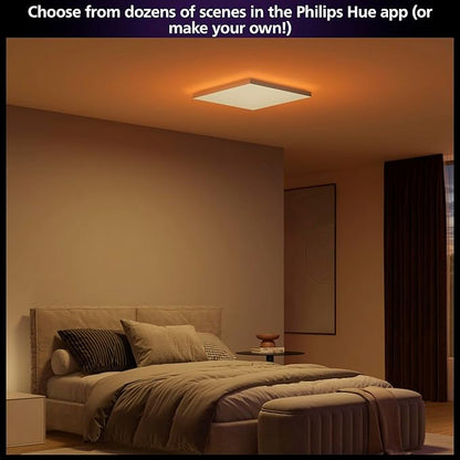Philips Hue Datura Smart Ceiling Panel (Square 123.6in x 123.6in) White & Color Light, Bluetooth Compatible, Voice Control with Alexa, Apple Home & Google Assistant