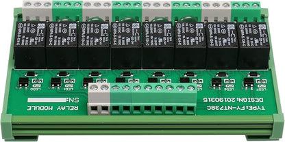Good BNTai 8 Channel Interface Relay Module 12VACDC 24VACDC 110VAC 230VAC DIN Rail Panel Mount Automation PLC Board (8Channel ACDC24V)
