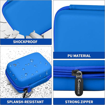 Carrying & Protective Case for Digital Camera, AbergBest 21 Mega Pixels 2.7" LCD Rechargeable HD/Kodak Pixpro/Canon PowerShot ELPH 180/190 / Sony DSCW800 / DSCW830 Cameras for Travel - Blue