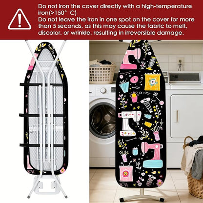 Nuxovilar Ironing Board Cover Needle Cotton 15x54 Inches | Ironing Board Cover and Pad Durable Needle Cotton for Home, Laundry Room, Bedroom Use