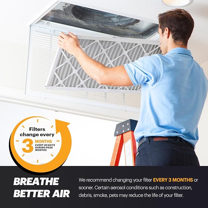 BNX TruFilter 14x24x1 Air Filter MERV 11 (6-Pack) - MADE IN USA - Allergen Defense Electrostatic Pleated Air Conditioner HVAC AC Furnace Filters for Allergies, Dust, Pet, Smoke, Allergy MPR 1200 FPR 7