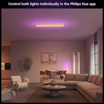 Philips Hue Datura Smart Ceiling Panel (Rectangular 11.81in x 47.24in) White & Color Light, Bluetooth Compatible,Voice Control with Alexa, Apple Home & Google Assistant