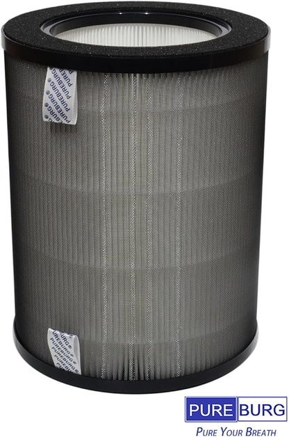 PUREBURG DR-HPA019 Replacement Filter Compatible with Dreo MC710S Air Purifier Tower Fan 45" 2-in-1,2-Pack H13 HEPA Activated Carbon Air Clean Dust VOCs Odor