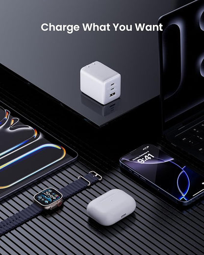 Wegear 100W USB C Charger Block, 3-Port Compact Foldable Power Adapter USB Wall Charger for MacBook Pro/Air, Dell XPS, iPad Pro, iPhone Series, Galaxy S25/S24, and More