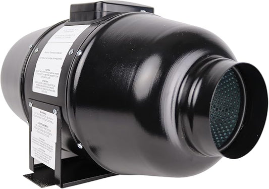 VENTS-US TT Silent M 100 - Metal Mixed Flow Booster Fan for High Static Pressure Applications, up to 128 CFM - Booster Ventilation Fan for 4 Inch Duct