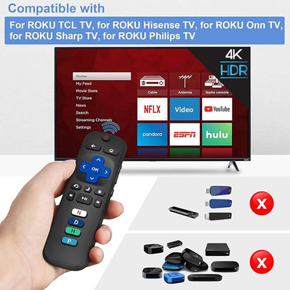 Replacement RC280 RC282 fit for TCL-Roku-TV-Remote-Control, Universal TV Remote for Roku Ruko Ruku Hisense, Onn, Sharp, Philips TVs