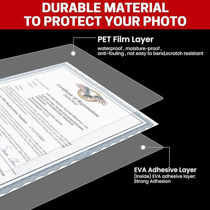 CAREGY 5 Mil Thermal Laminating Pouches (200 Pack) - 9x11.5 Inch Laminating Sheets for 8.5x11 Documents, Clear,Office & School Laminator Supplies