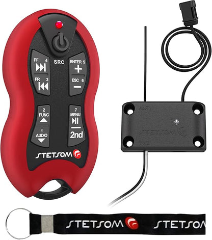 Stetsom SX2 - Universal Remote Control, Infrared, Long Range (1640 ft), 16 Functions, Learning Mode, Compatible with Car Audio Head Units, Home Devices and Video Equipment