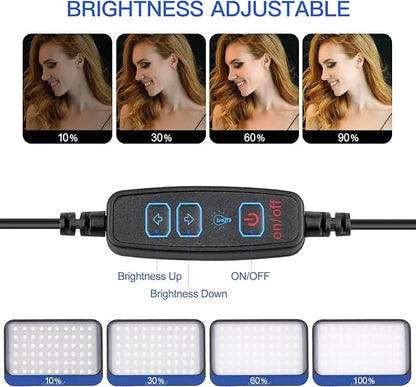 UBeesize LED Video Studio Light Kit - 16 Color Filters, Adjustable Tripod Stand with Ball Head, Photography Lighting for Video Recording