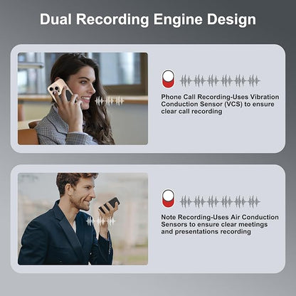 AI Voice Recorder,64GB Note Voice Recorder with Transcribe,Mind Mapping & AI Summary,Digital Voice Recorder with App,Audio Recorder for Lectures,Phone Calls,Meetings,Interviews Etc，Black