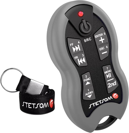 Stetsom SX2 - Universal Remote Control, Infrared, Long Range (1640 ft), 16 Functions, Learning Mode, Compatible With Car Audio Head Units, Home Devices and Video Equipment