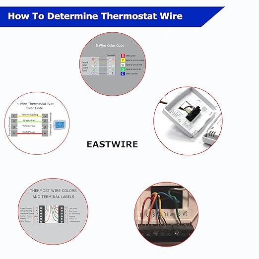 eastwire 18/6 25ft Thermostat Doorbell HAVC Heating Control Cable Wire, 100% Solid Copper Conductors CL2 ETL Listed, UV Resistant RoHS for Indoor/Outdoor Low Voltage Applications Use Brown