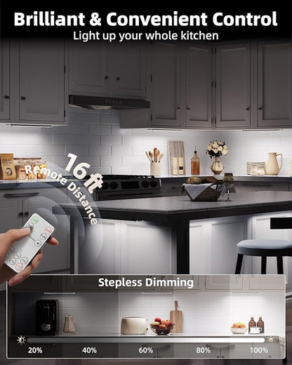 EZVALO Under Cabinet Lighting with Charging Station, Rechargeable Motion Sensor Light Indoor, Dimmable Closet Lights Wireless, 5700K, Motion Activated Under Counter Lights for Kitchen,Pantry(3 Pcs)