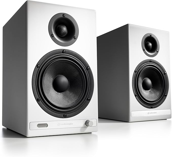 Audioengine HD6 Premium Powered Bookshelf Speakers | 150W Audiophile-Grade Bluetooth 5.0 Speakers with aptX HD | 24-Bit DAC | Real Wood Veneer