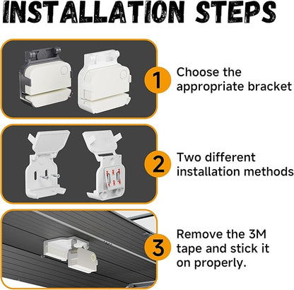 Garage Door Bracket for Ring Alarm Contact Sensor 2nd Gen | Secure Mount with Quick-Snap Clip & Screws | Easy Install Accessory (White Sensor Not Included)