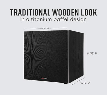 Polk Audio PSW10 10" Powered Subwoofer Home Audio – Power Port Tech, Up to 100 Watts, Big Bass in Compact Design, Easy Setup with Home Theater, Timbre-Matched with Monitor & T-Series Polk Speakers