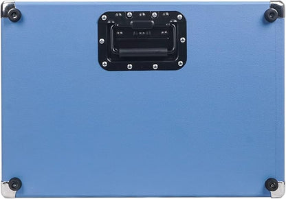 Sound Town Vintage 6U Amp Rack Case, 12.5" Depth with Rubber Feet, Dust Cover, Kickstand, Beau Blue (STVRC-6BL)