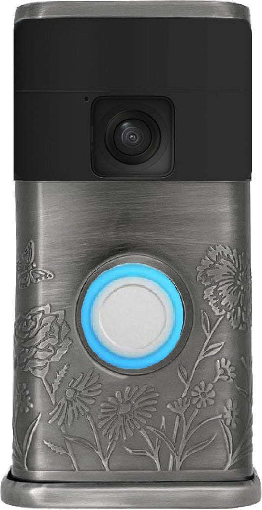 Garden Video Doorbell Cover (Compatible with Ring Battery Doorbell - 2024 Release) (Antique Pewter)