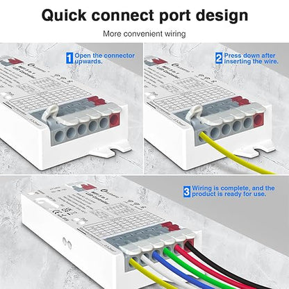 GLEDOPTO WiFi Bluetooth 5 in 1 LED Strip Controller DC12-24V 20A Current RGBCCT RGBW RGB CCT WWCW Dimmer Five Modes in One Work with Tuya Smart Life App Control for PWM Dimming Strip Light Easy Wiring