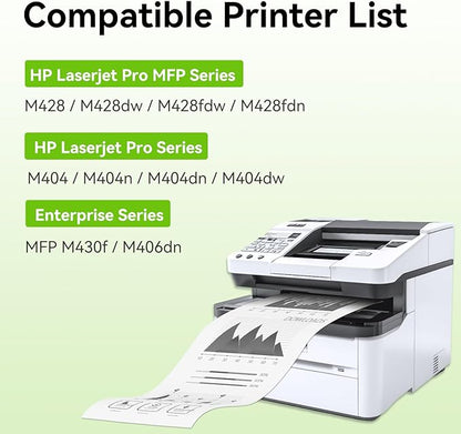 CF258X 58X Toner Cartridges Black High Yield with Chip Compatible Replacement for HP 58A 58X CF258A CF258X for LaserJet MFP M428fdw M428fdn M428dw M404 M428 Pro M404n M404dn M404dw Printer(2 Pack)