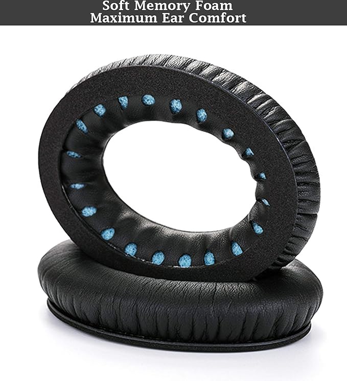 Replacement Earpads Compatible for Bose QuietComfort QC2,QuietComfort 15 QC15,QuietComfort QC25,QuietComfort QC35,Bose AE2,AE2i,AE2w,SoundTrue, SoundLink (Around-Ear) Headphone (Black)