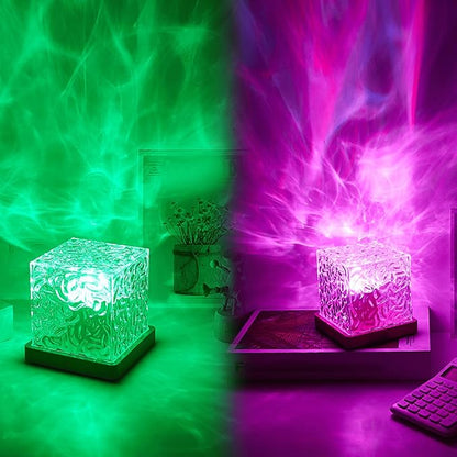 Aurora Borealis Night Light Projector, Aurora Dreamscape Projector, Magical Northern Lights for Your Room, 3/16 Colors Ambient Dynamic Wave Cube Lamp with Remote (16 Colors Rechargeable, Plastic)